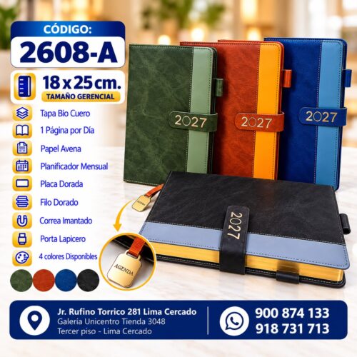 COD. 2608-A ( Tamaño 18x25 cm.) Agenda Gerencial 2027